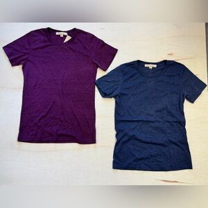 VTG Forever 21 Twenty one Basic Crew Neck Tees grape and blue L